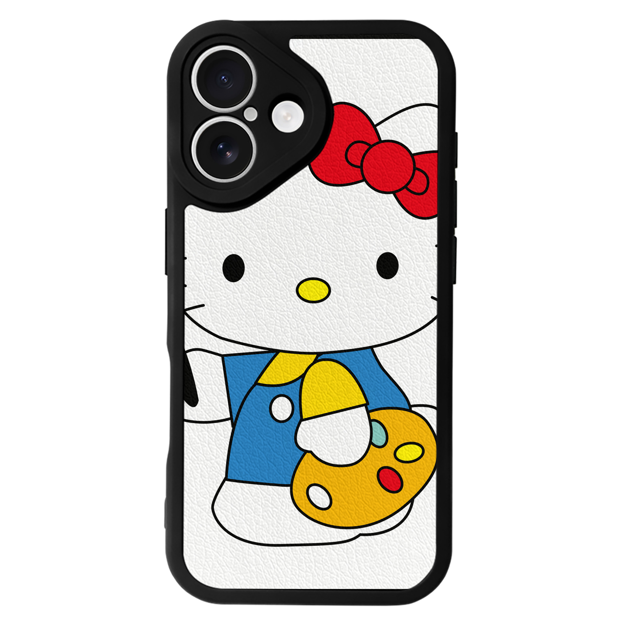 （画像用） Hello Kitty ハローキティ 【iPhone 16シリーズ対応】シリコンスマホケース（レザー調） 材質：シリコン